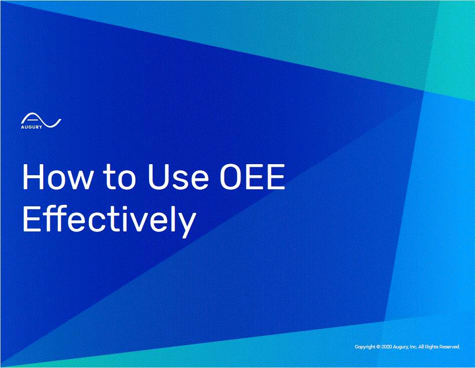 How to Use Overall Equipment Effectiveness (OEE)
