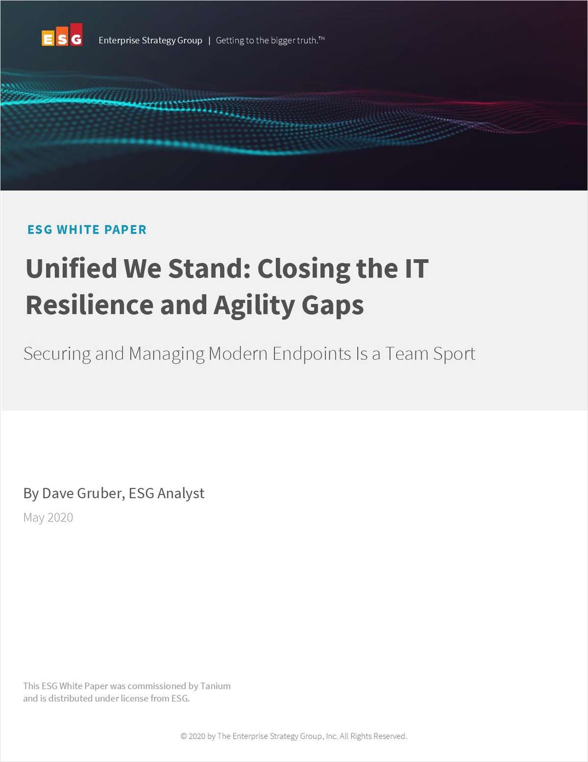 ESG Analyst Paper: Closing the IT Resilience and Agility Gaps