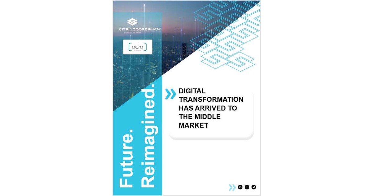 DIGITAL TRANSFORMATION HAS ARRIVED TO THE MIDDLE MARKET