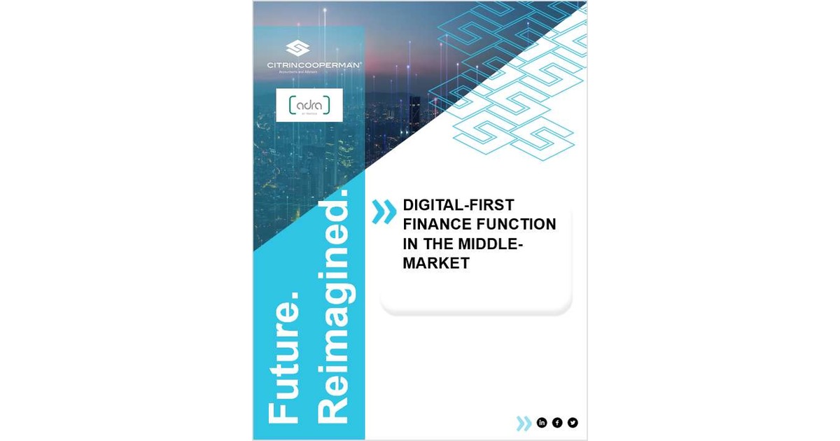 DIGITAL-FIRST FINANCE FUNCTION IN THE MIDDLE-MARKET