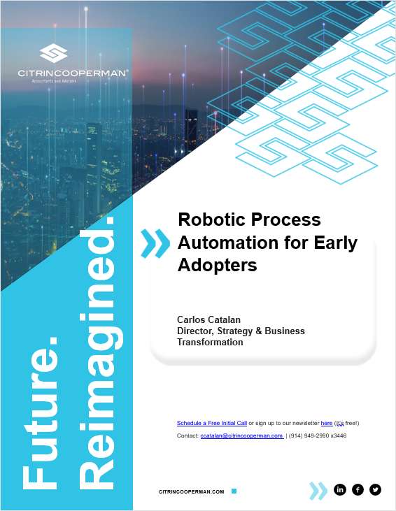 Robotic Process Automation for Early Adopters