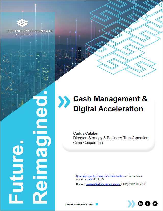 Cash Management & Digital Acceleration