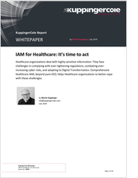 [KuppingerCole Report] IAM in Healthcare: It's time to act