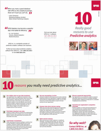 10 Really Good Reasons To Use Predictive Analytics