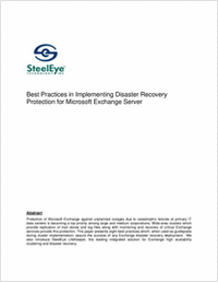 Best Practices: Implementing Disaster Recovery Protection for Microsoft Exchange Server