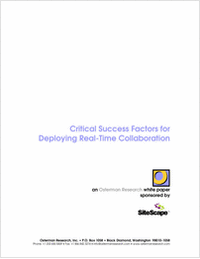 SiteScape - Critical Success Factors for Deploying Real-Time Collaboration