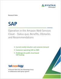 Operation in the Amazon Web Services Cloud - Status Quo, Benefits, Obstacles and Recommendations