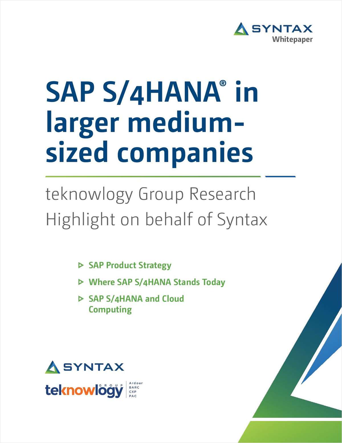 SAP S/4HANA® in Larger Medium-Sized Companies