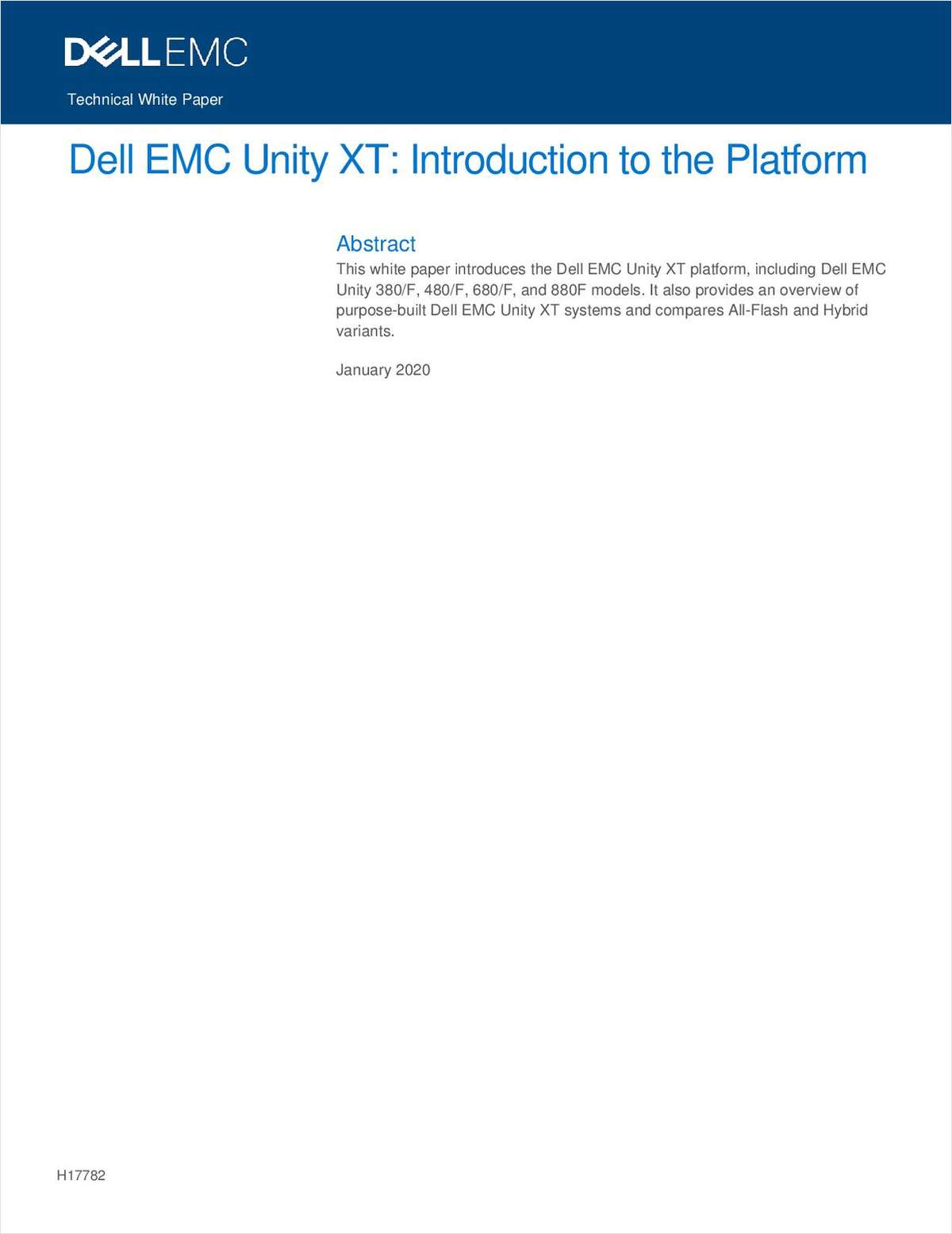 Unleash the power of unified storage speed and efficiency with Dell EMC Unity XT