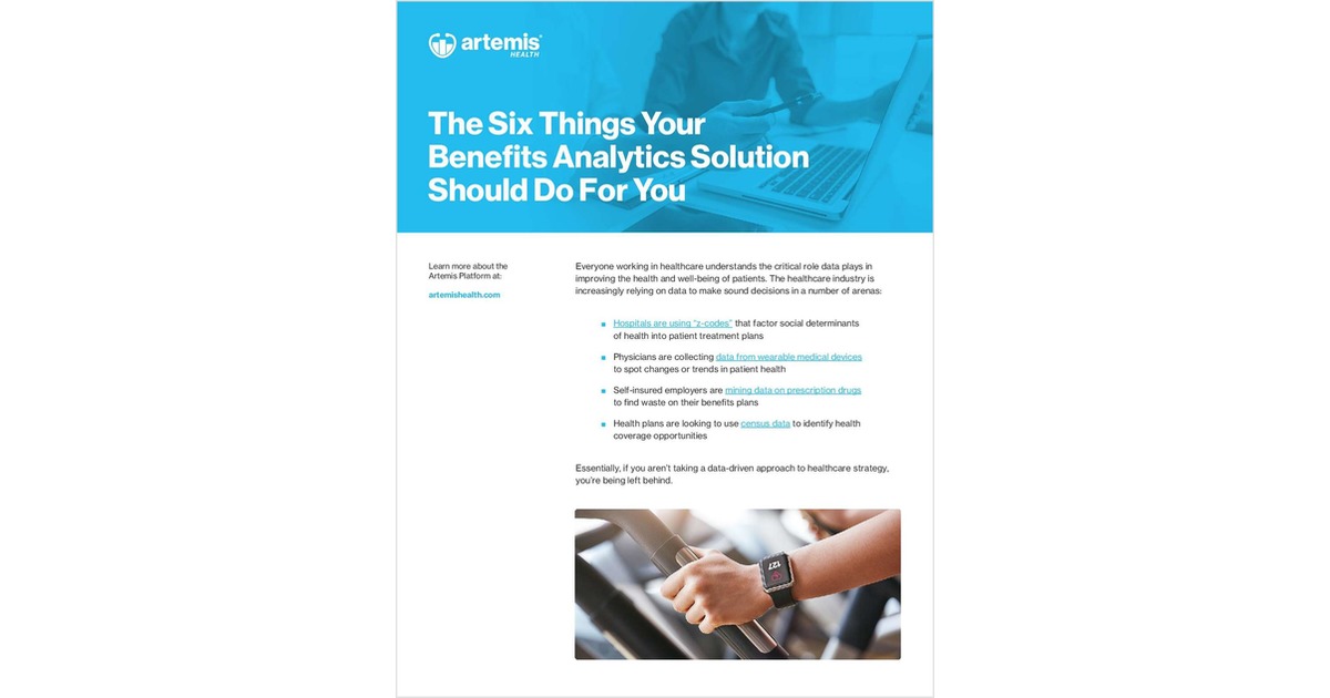 The Six Things Your Benefits Analytics Solution Should Do For You
