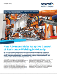 New Advances Make Adaptive Control of Resistance Welding i4.0-Ready