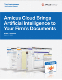 Amicus Cloud Brings Artificial Intelligence To Your Documents