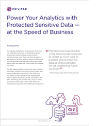 Power Your Analytics with Protected Sensitive Data - at the Speed of Business