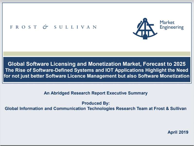 Rapporto Gratuito/ Free Report : Frost & Sullivan: Global Software Licensing and Monetization Market, Forecast to 2025