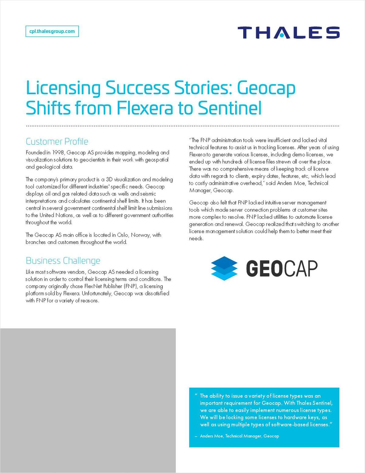 Geocap Licensing Success Stories