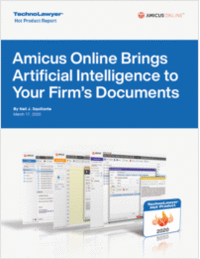Amicus Online Brings Artificial Intelligence to Your Documents