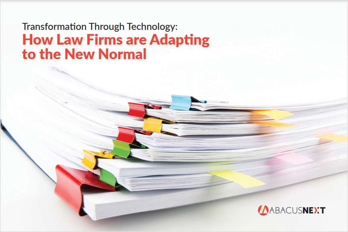 Transformation Through Technology: How Law Firms are Adapting to the New Normal