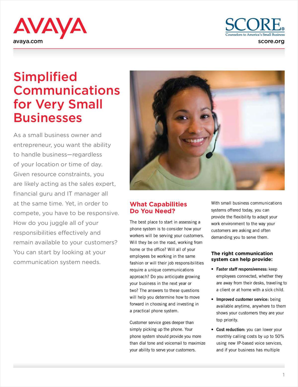 Simplified Communications for Very Small Businesses