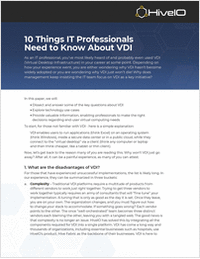 10 Things IT Professionals Need to Know About VDI