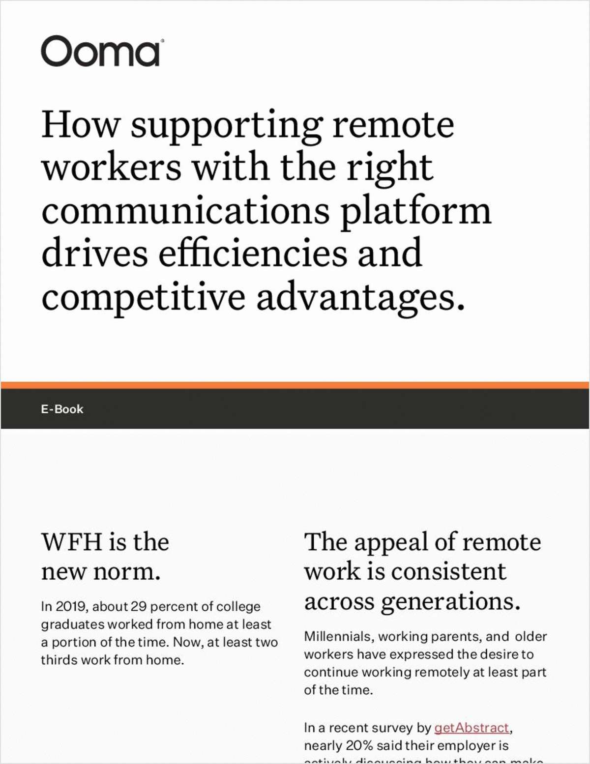 How supporting remote workers with the right communications platform drives efficiencies and competitive advantages