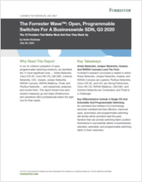 Forrester Wave™ Open, Programmable Switches For A Businesswide SDN, Q3 2020