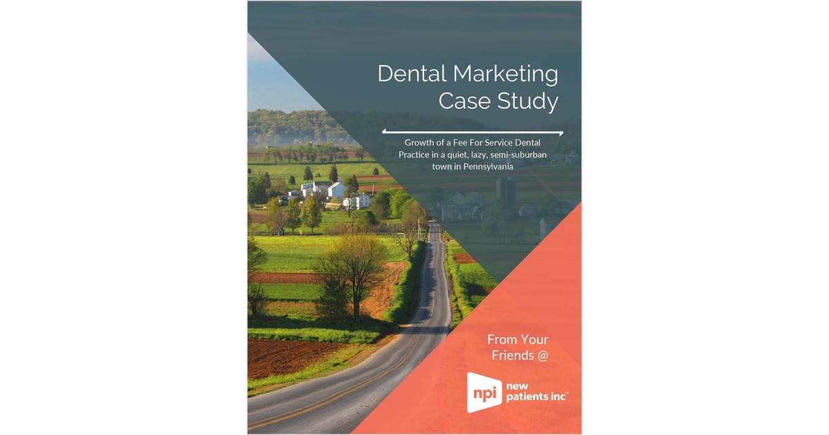 Growth of a fee for service dental practice in a quiet, lazy, semi-suburban town in Pennsylvania.