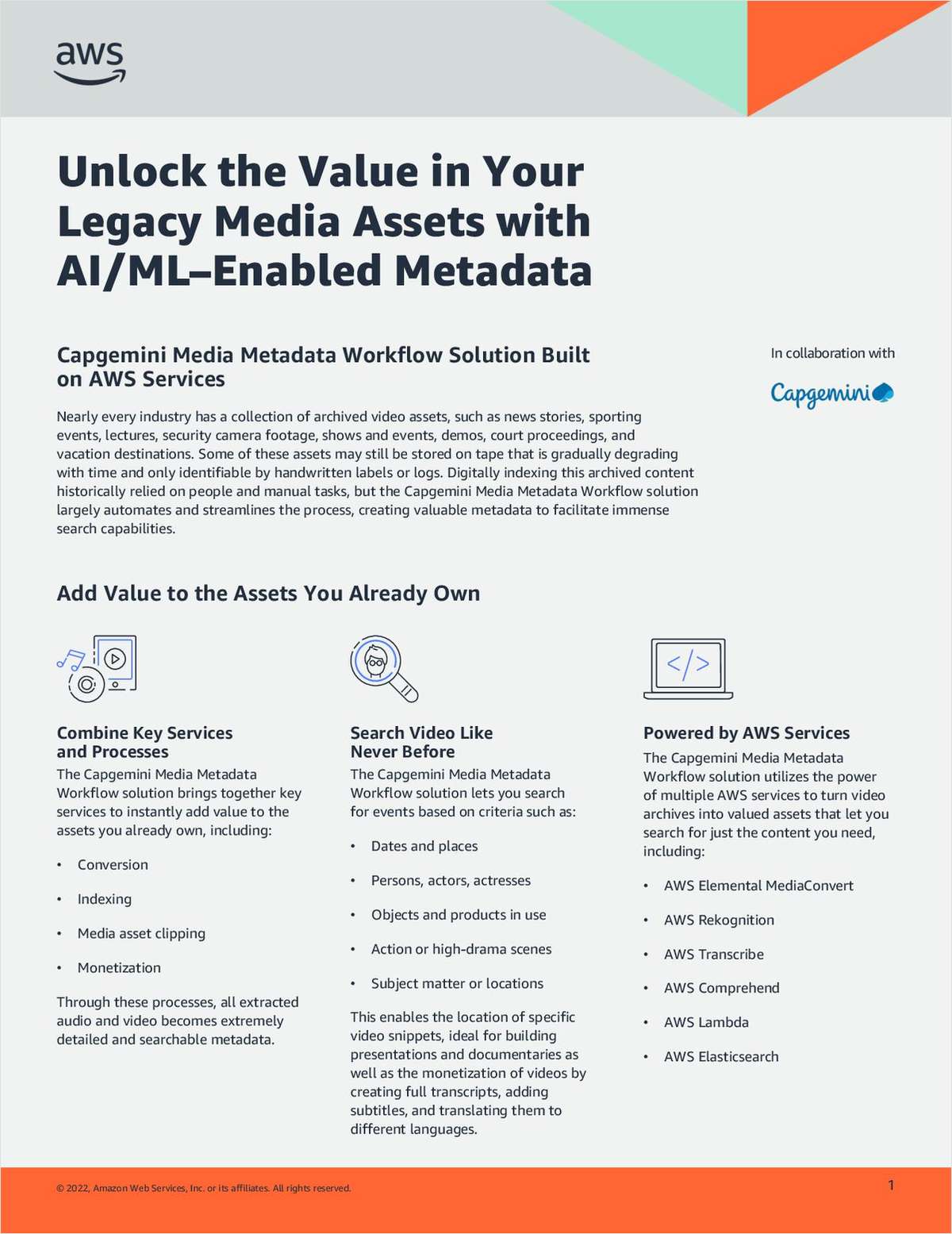 Unlock the Value in Your Legacy Media Assets with AI/ML--Enabled Metadata