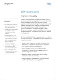 IBM Power E1080: Engineered for agility