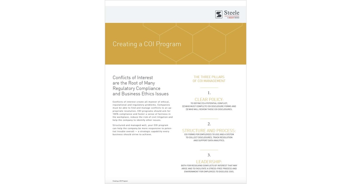 Creating a COI Program