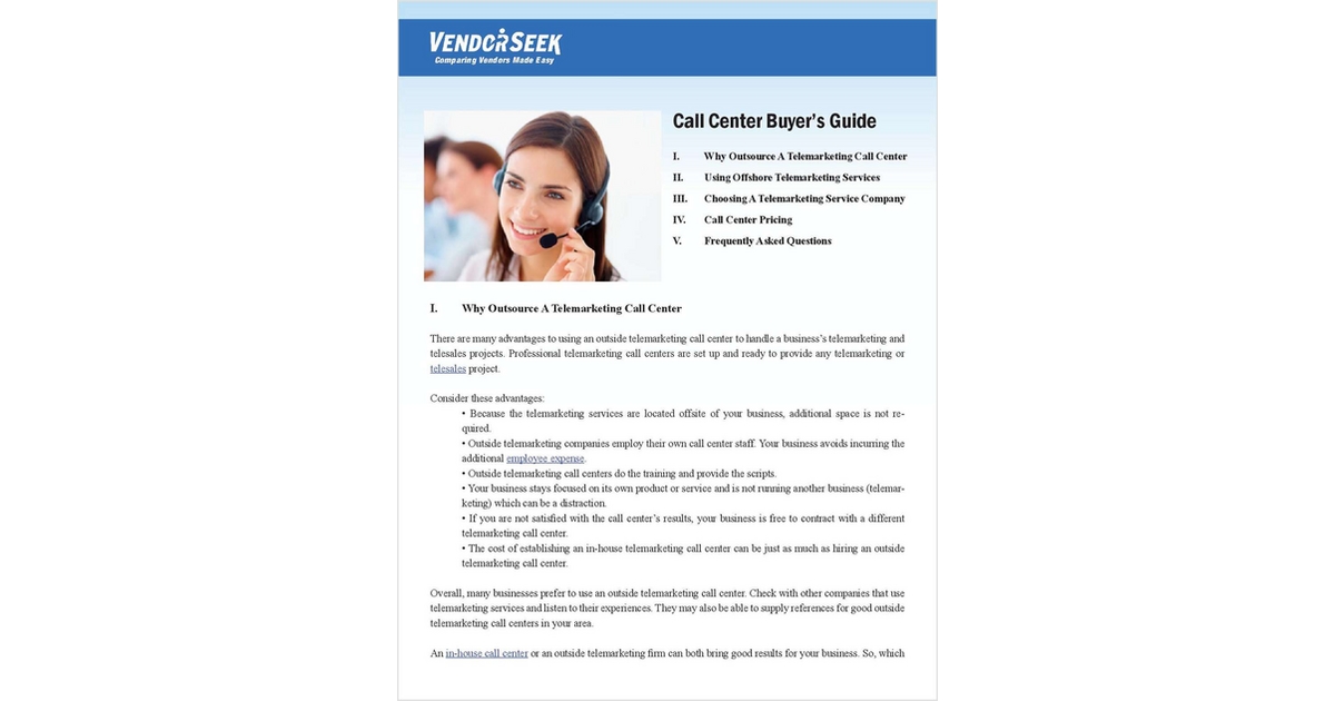 Learn the Many Benefits of Outsourcing a Telemarketing Call Center