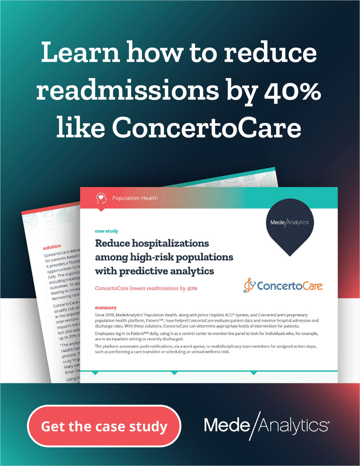 ConcertoCare reduces admission rates by 47%, improves healthcare quality, outcomes with population health analytics