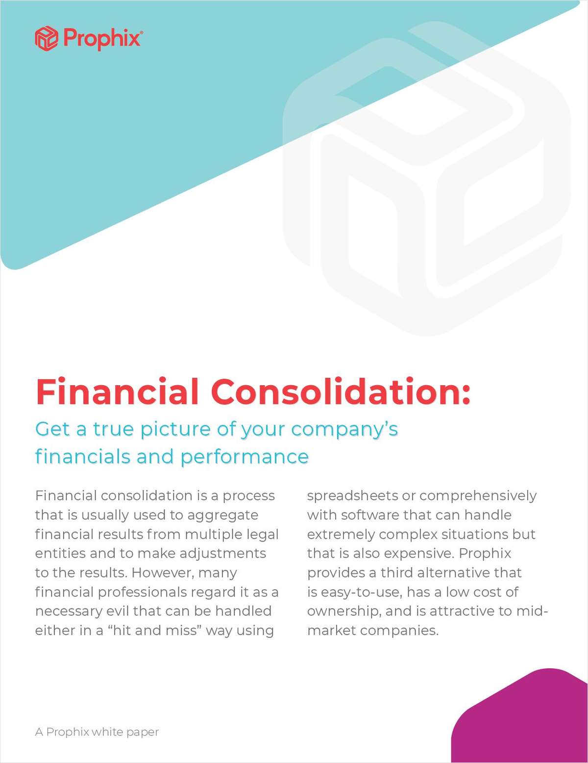 Get a True Picture of Your Company's Financials and Performance with Financial Consolidation