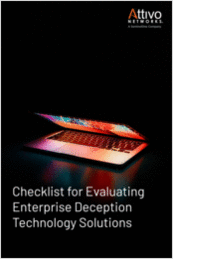 Checklist for Evaluating Enterprise Deception Technology Solutions