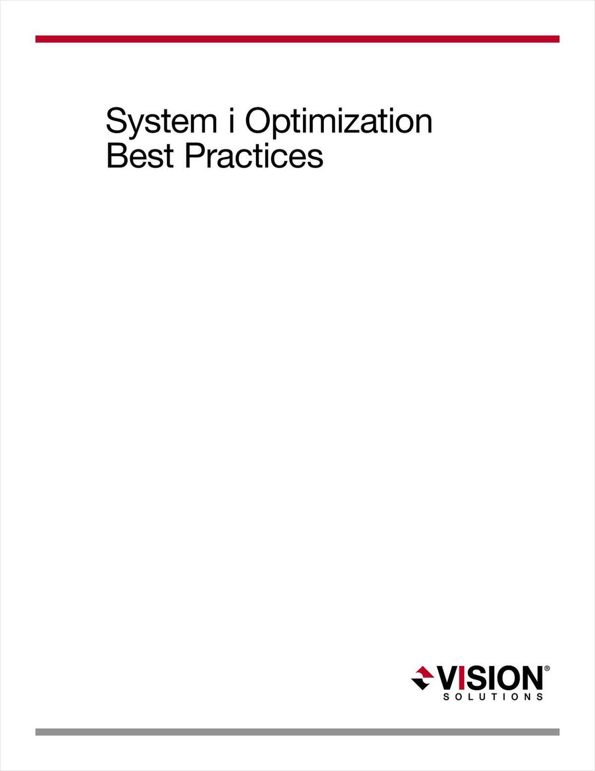 System i (AS/400) Optimization Best Practices