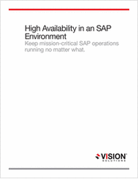High Availability in an SAP Environment Keep Mission-Critical SAP Operations Running no Matter What