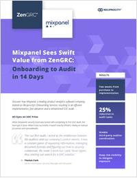 Mixpanel Sees Swift Value from ZenGRC: Onboarding to Audit in 14 Days
