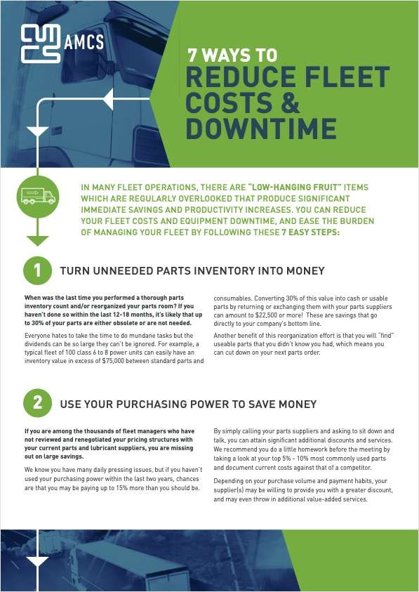 7 Ways to Reduce Fleet Costs & Downtime