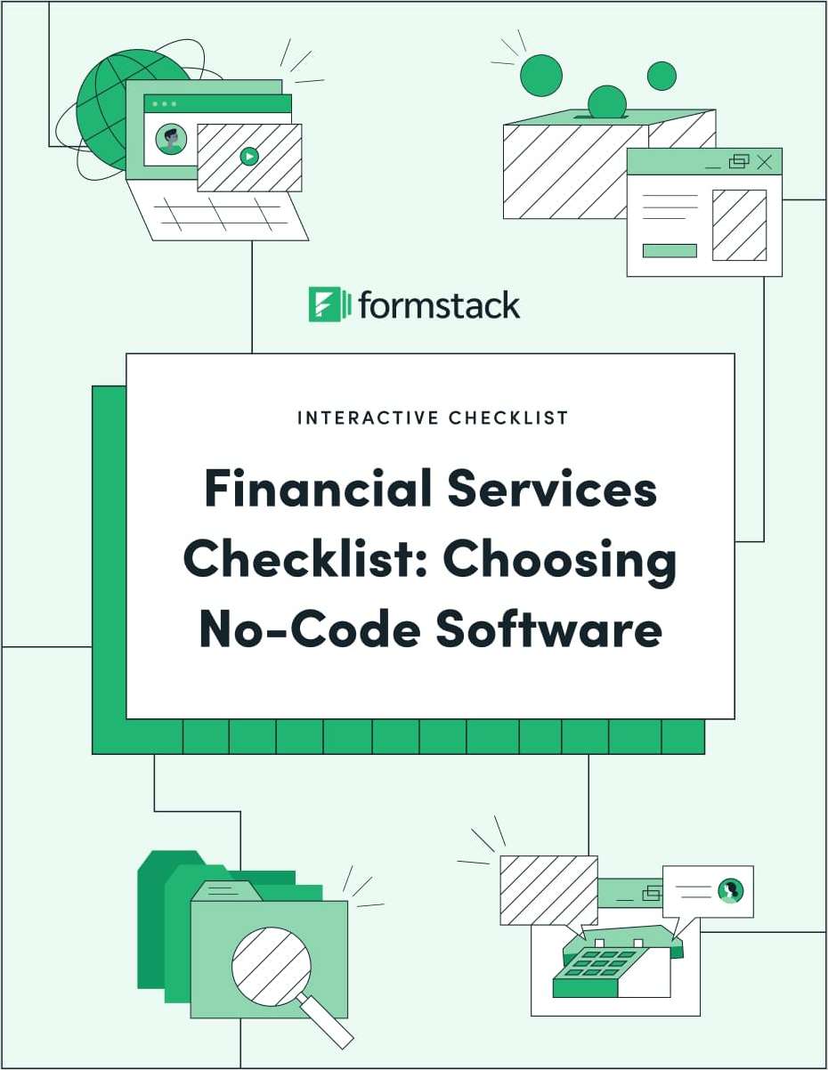 Financial Services Checklist: Choosing No-Code Software