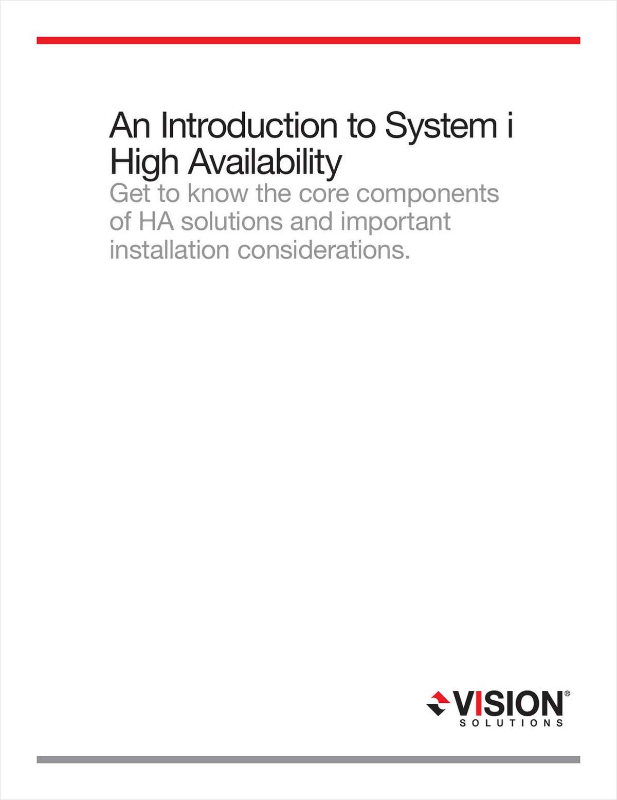 An Introduction to IBM System i (iSeries) High Availability Solutions
