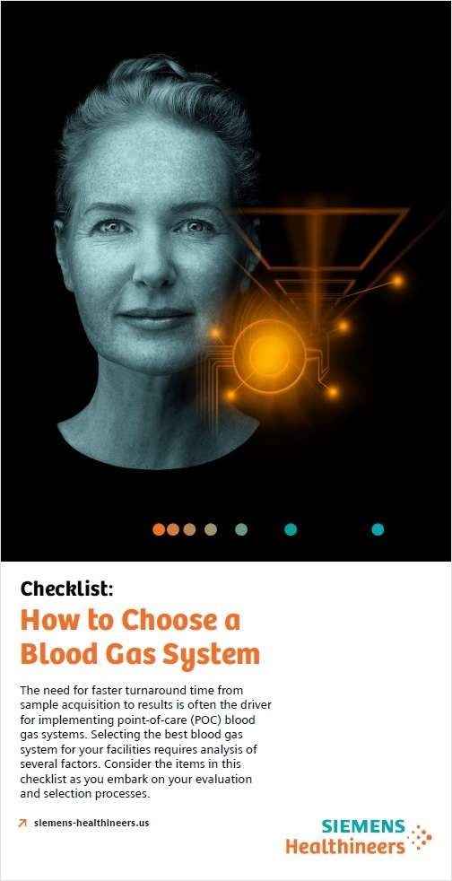 Blood Gas System Selection Checklist