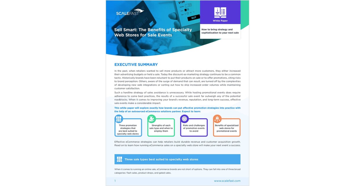 Sell Smart: The Benefits of Specialty Web Stores for Sale Events