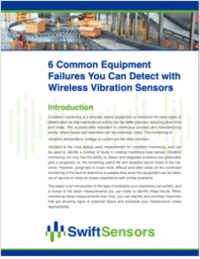 6 Common Equipment Failures You Can Detect with Wireless Vibration Sensors