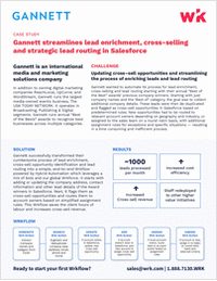 Gannett streamlines lead enrichment, cross-selling and strategic lead routing in Salesforce