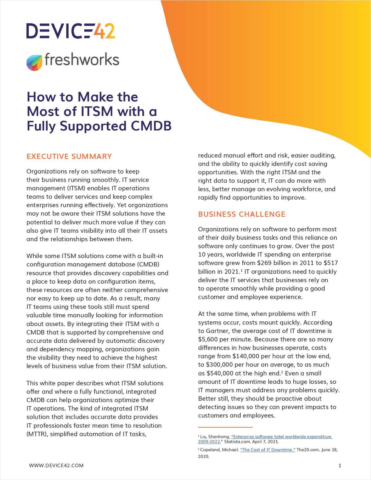 Device42 and Freshservice: Make the Most of ITSM with a Fully Supported CMDB