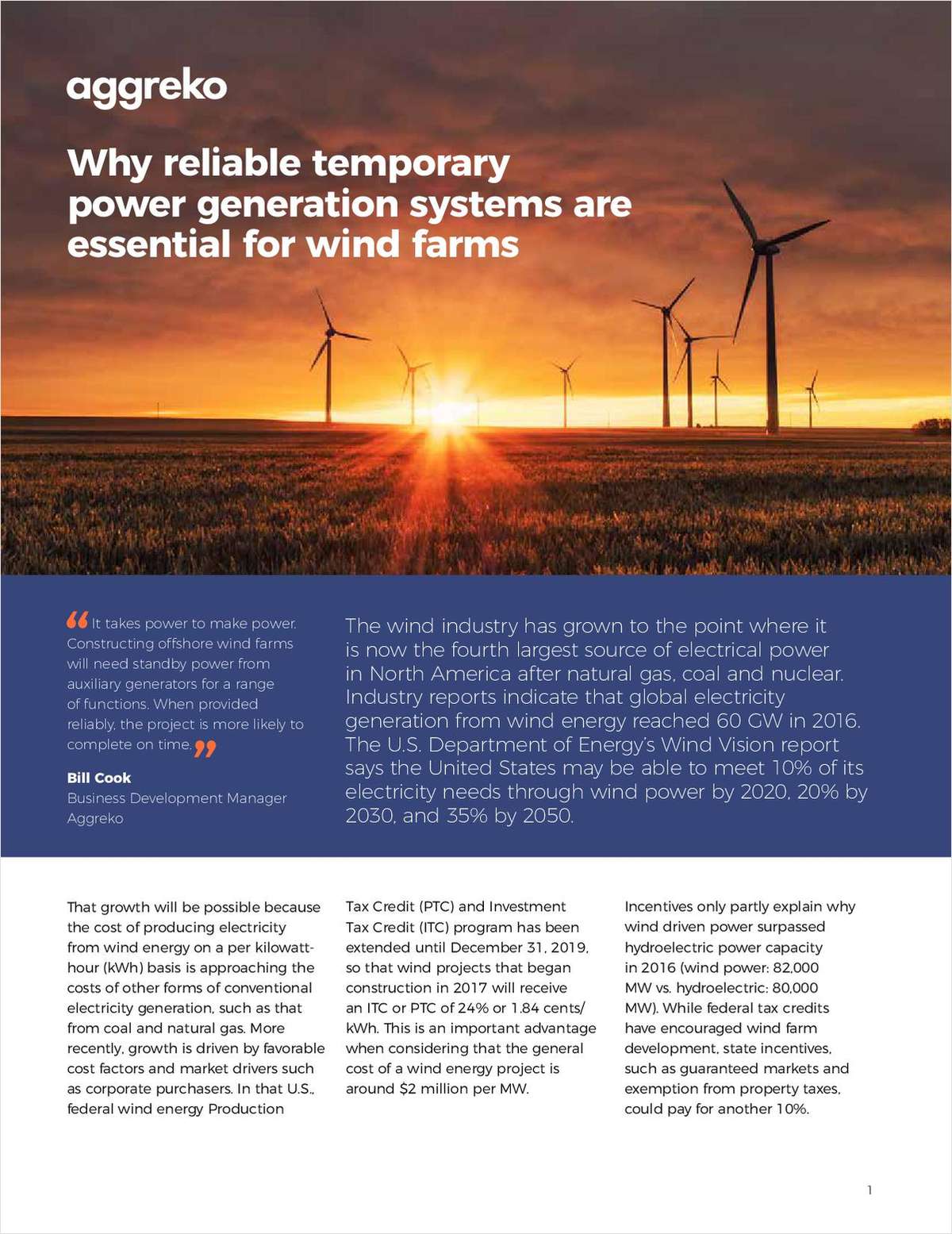 Why reliable temporary power generation systems are essential for wind farms
