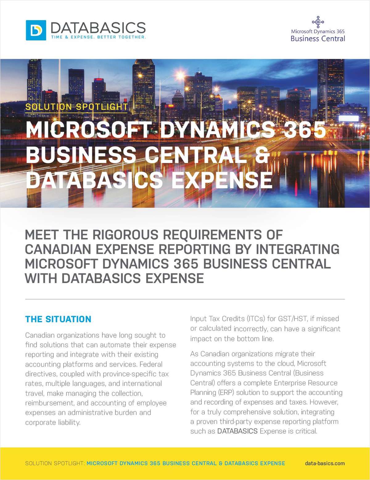 DATABASICS & Microsoft Dynamics 365 Business Central. Better Together.