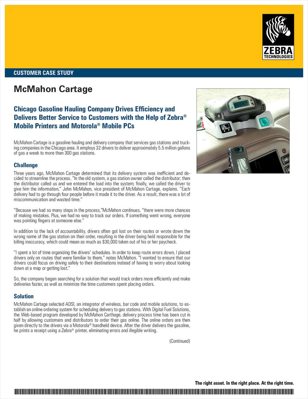 Gas Hauler Drives Efficiency with Mobile Printers & PCs