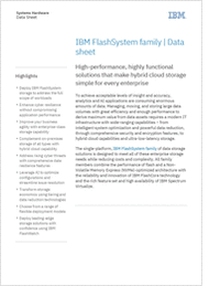 IBM FlashSystem family | Data sheet