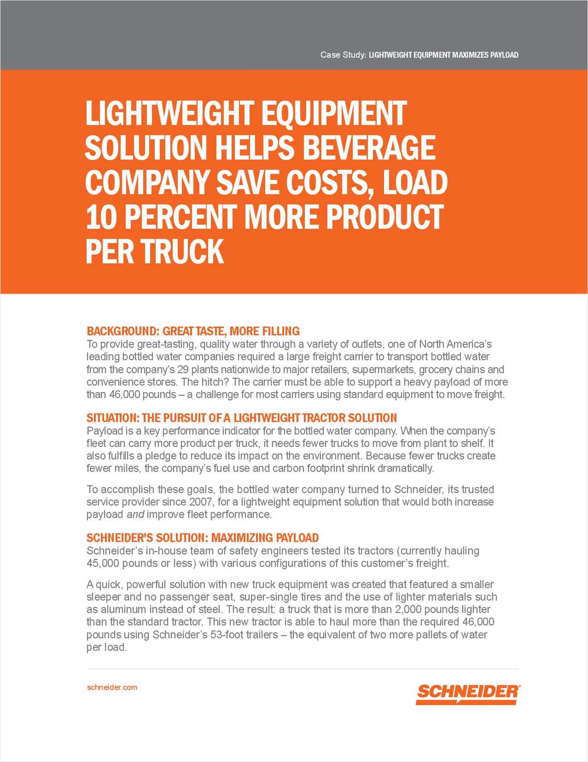 Maximize Efficiency With 10% More Payload Per Trailer