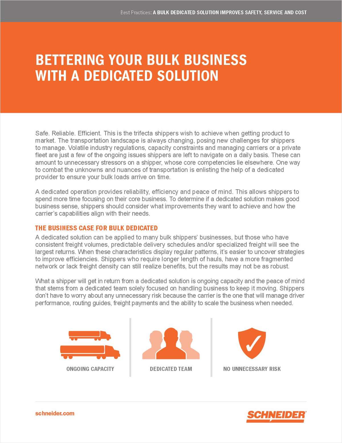 The 8 boxes to check when choosing a Dedicated Bulk Carrier for your business
